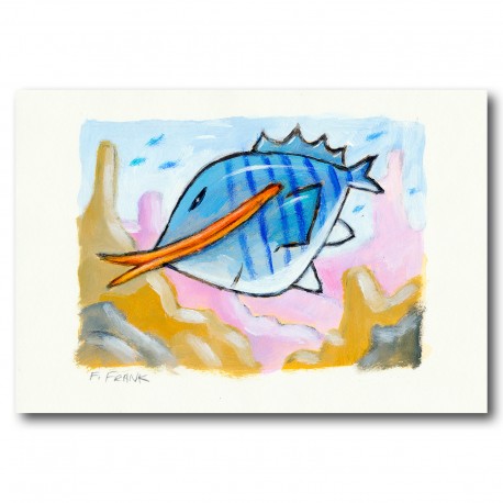 Giclée-Druck auf FineArt Papier: ""Blue Fish"
