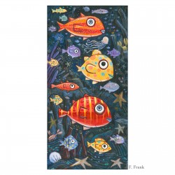 Giclée-Druck auf Leinwand: "The Ocean in Alive with Fish"