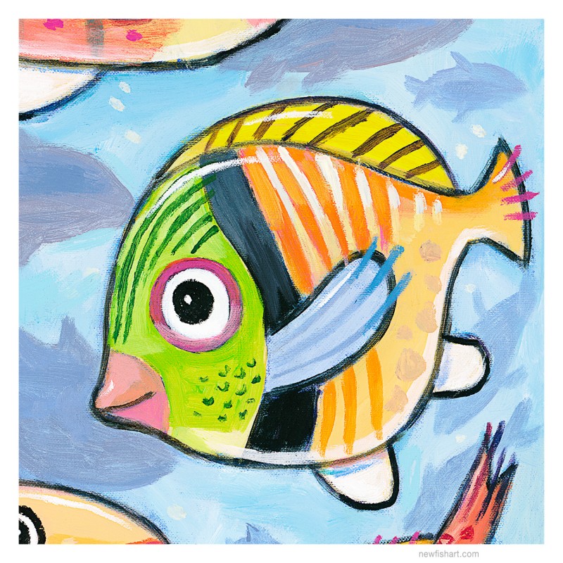 Fish Drawing Original Art Size A4