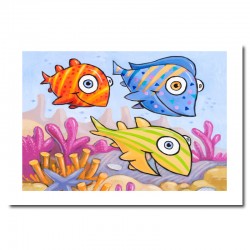 Giclée Print on Fine Art Paper: "Three Fish"