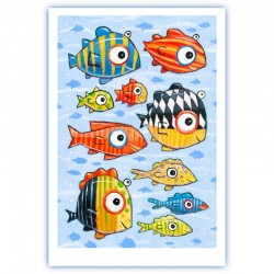 Giclée-Druck auf FineArt Papier: "Colorful Fish in the South Sea"