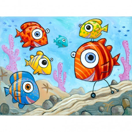 Giclée Print on Fine Art Paper: "New Fish in Town"