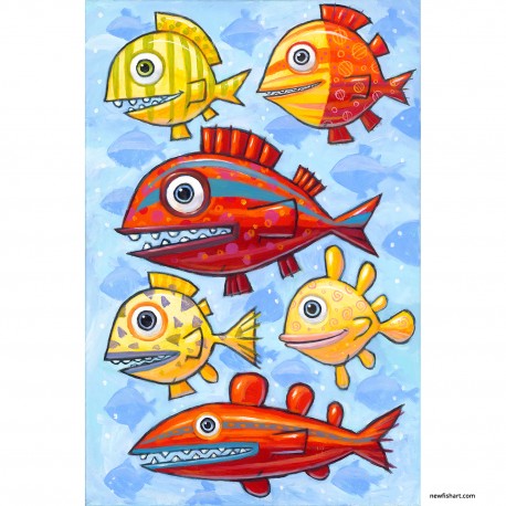 Giclée Print on Fine Art Paper: "Fish in a High Tide"