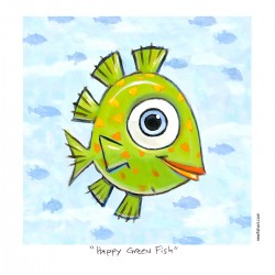 3D Grafik:  "Happy Green Fish"