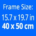 Frame size: 15.8 x 19.7 inches / 40 x 50 cm.