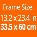 Frame size: 13.2 x 23.4 inches / 33.5 x 60 cm.