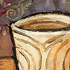 Art and Paintings by Charles Kaufman- Note the brushstrokes and blending of the paints in these close-up, detail views.